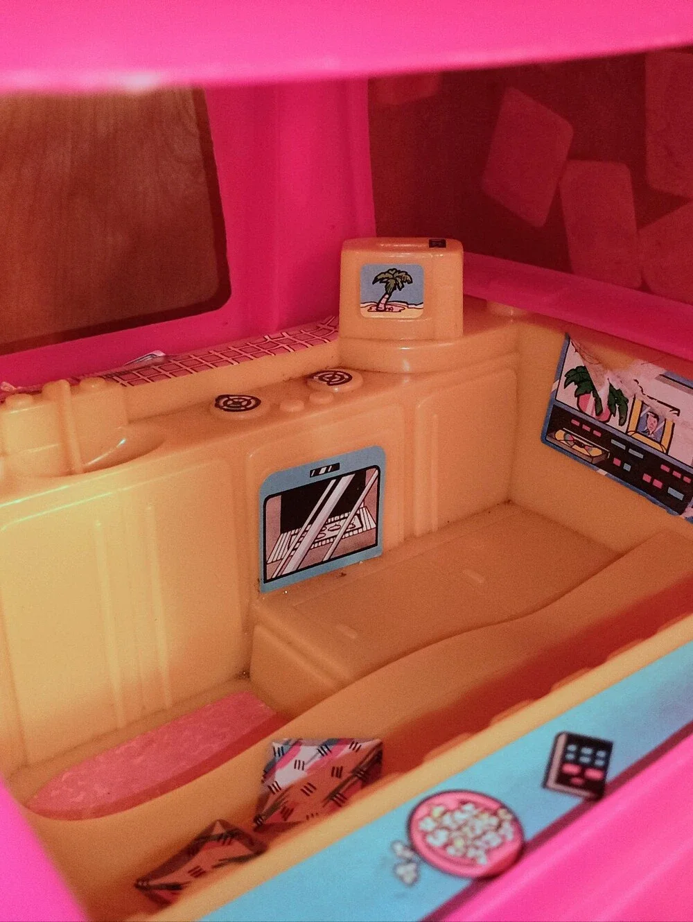 Vintage Barbie Mini Camper Van / | Retro Pink Camper |